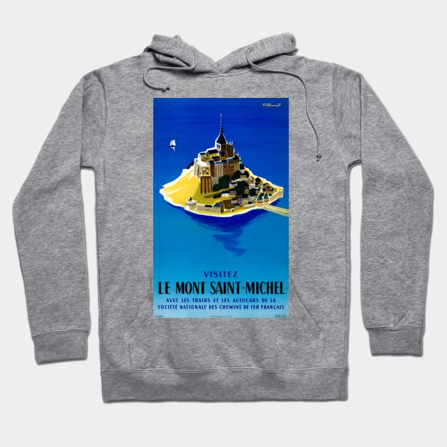 Vintage Travel Poster France Mont Saint Michel Hoodie by vintagetreasure